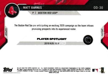 2020 Topps Now Road to Opening Day Boston Red Sox #OD-30 Matt Barnes Back
