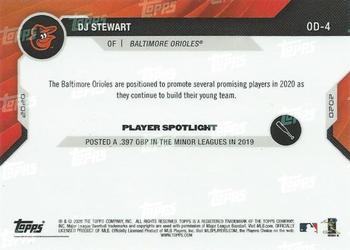 2020 Topps Now Road to Opening Day Baltimore Orioles #OD-4 DJ Stewart Back
