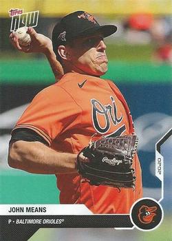 2020 Topps Now Road to Opening Day Baltimore Orioles #OD-10 John Means Front