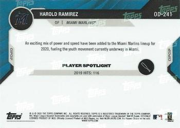 2020 Topps Now Road to Opening Day Miami Marlins #OD-241 Harold Ramirez Back