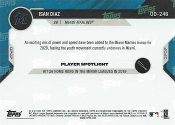 2020 Topps Now Road to Opening Day Miami Marlins #OD-246 Isan Diaz Back