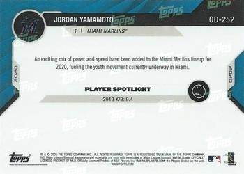 2020 Topps Now Road to Opening Day Miami Marlins #OD-252 Jordan Yamamoto Back