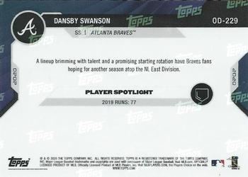 2020 Topps Now Road to Opening Day Atlanta Braves #OD-229 Dansby Swanson Back