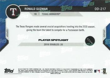 2020 Topps Now Road to Opening Day Texas Rangers #OD-217 Ronald Guzman Back