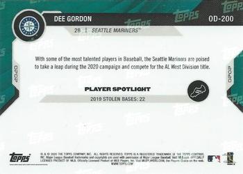 2020 Topps Now Road to Opening Day Seattle Mariners #OD-200 Dee Gordon Back