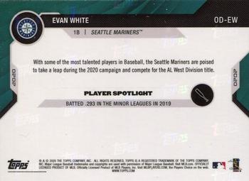 2020 Topps Now Road to Opening Day Seattle Mariners #OD-EW Evan White Back