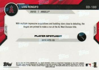 2020 Topps Now Road to Opening Day Los Angeles Angels #OD-180 Luis Rengifo Back