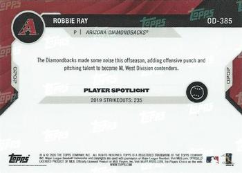 2020 Topps Now Road to Opening Day Arizona Diamondbacks #OD-385 Robbie Ray Back