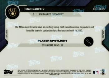 2020 Topps Now Road to Opening Day Milwaukee Brewers #OD-336 Omar Narvaez Back