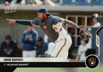 2020 Topps Now Road to Opening Day Milwaukee Brewers #OD-336 Omar Narvaez Front