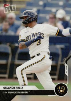 2020 Topps Now Road to Opening Day Milwaukee Brewers #OD-344 Orlando Arcia Front