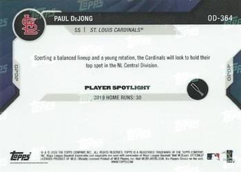 2020 Topps Now Road to Opening Day St. Louis Cardinals #OD-364 Paul DeJong Back