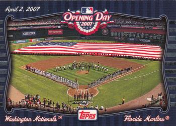 2007 Topps - Opening Day Team vs. Team #OD3 Florida Marlins / Washington Nationals Front