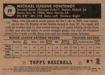 2007 Topps Rookie 1952 Edition - Black Back #29 Mike Fontenot Back