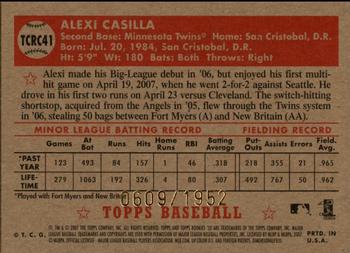 2007 Topps Rookie 1952 Edition - Chrome #TCRC41 Alexi Casilla Back