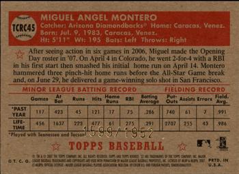 2007 Topps Rookie 1952 Edition - Chrome #TCRC45 Miguel Montero Back