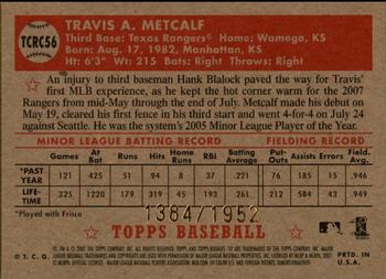 2007 Topps Rookie 1952 Edition - Chrome #TCRC56 Travis Metcalf Back