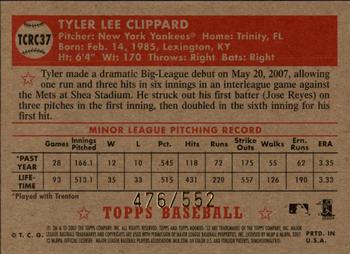 2007 Topps Rookie 1952 Edition - Chrome Refractors #TCRC37 Tyler Clippard Back