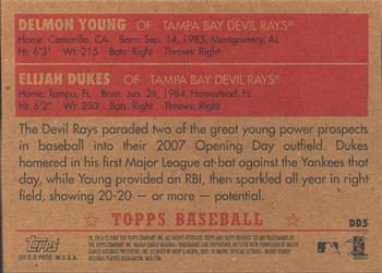 2007 Topps Rookie 1952 Edition - Dynamic Duos #DD5 Delmon Young / Elijah Dukes Back