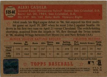 2007 Topps Rookie 1952 Edition - Signatures #52S-AC Alexi Casilla Back