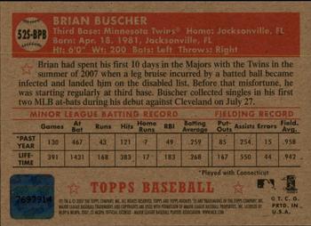 2007 Topps Rookie 1952 Edition - Signatures #52S-BPB Brian Buscher Back