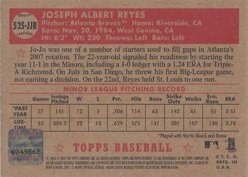 2007 Topps Rookie 1952 Edition - Signatures #52S-JJR Jo-Jo Reyes Back