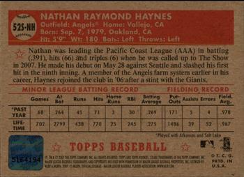2007 Topps Rookie 1952 Edition - Signatures #52S-NH Nathan Haynes Back