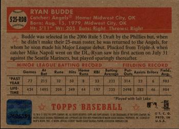 2007 Topps Rookie 1952 Edition - Signatures #52S-RDB Ryan Budde Back