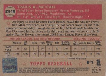 2007 Topps Rookie 1952 Edition - Signatures #52S-TM Travis Metcalf Back
