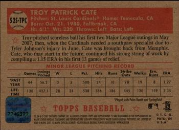 2007 Topps Rookie 1952 Edition - Signatures #52S-TPC Troy Cate Back