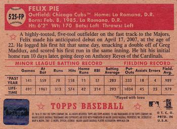 2007 Topps Rookie 1952 Edition - Signatures Red Ink #52S-FP Felix Pie Back