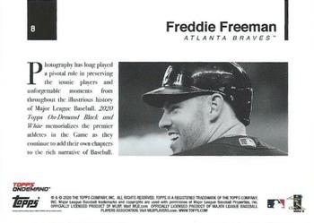 2020 Topps On-Demand Set 4: MLB Black & White #8 Freddie Freeman Back