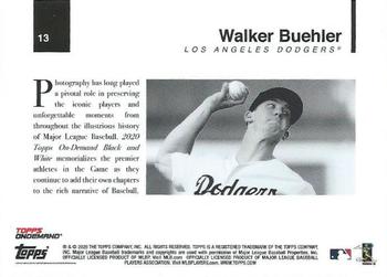 2020 Topps On-Demand Set 4: MLB Black & White #13 Walker Buehler Back