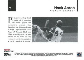 2020 Topps On-Demand Set 4: MLB Black & White #65 Hank Aaron Back