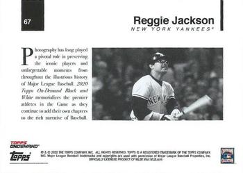 2020 Topps On-Demand Set 4: MLB Black & White #67 Reggie Jackson Back