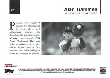 2020 Topps On-Demand Set 4: MLB Black & White #73 Alan Trammell Back