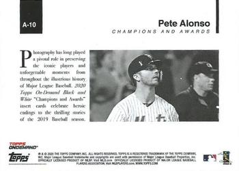 2020 Topps On-Demand Set 4: MLB Black & White - 2019 Champions and Awards #A-10 Pete Alonso Back