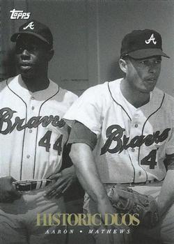 2020 Topps On-Demand Set 4: MLB Black & White - Historical Duos #D-2 Hank Aaron / Eddie Mathews Front