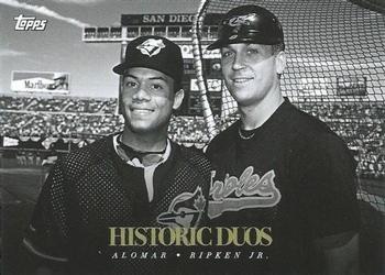 2020 Topps On-Demand Set 4: MLB Black & White - Historical Duos #D-6 Cal Ripken Jr. / Roberto Alomar Front