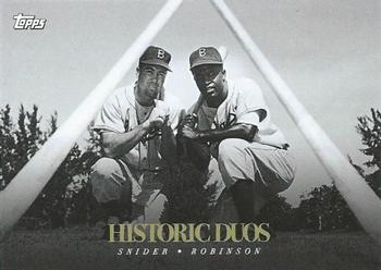 2020 Topps On-Demand Set 4: MLB Black & White - Historical Duos #D-8 Jackie Robinson / Duke Snider Front