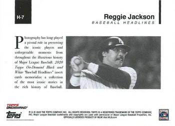 2020 Topps On-Demand Set 4: MLB Black & White - Baseball Headlines #H-7 Reggie Jackson Back