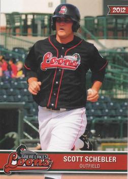 2012 Choice Great Lakes Loons #24 Scott Schebler Front