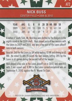 2012 Choice Great Lakes Loons - All-Time Team #AT2 Nick Buss Back