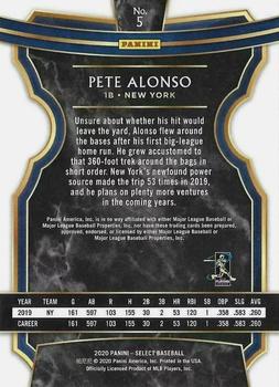 2020 Panini Select #5 Pete Alonso Back