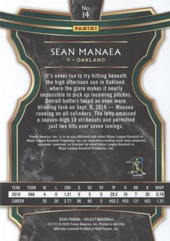 2020 Panini Select #14 Sean Manaea Back