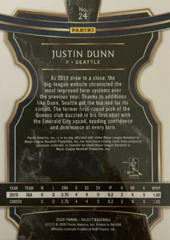 2020 Panini Select #24 Justin Dunn Back