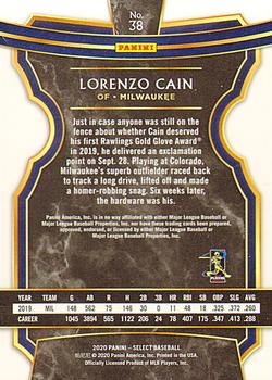 2020 Panini Select #38 Lorenzo Cain Back