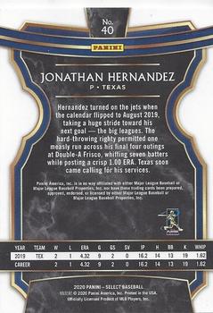2020 Panini Select #40 Jonathan Hernandez Back