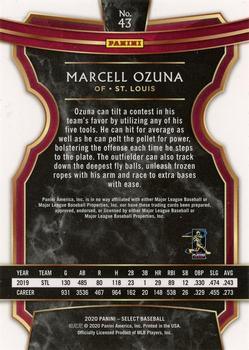 2020 Panini Select #43 Marcell Ozuna Back