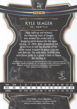 2020 Panini Select #44 Kyle Seager Back